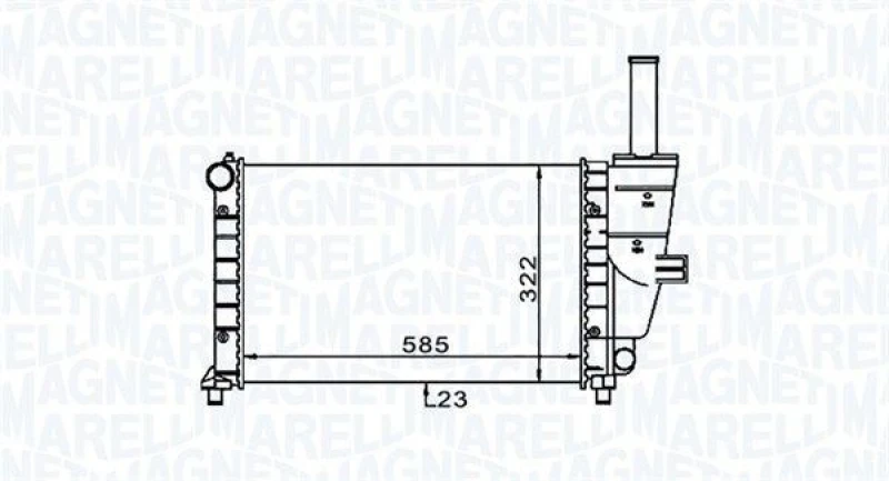 Image of MAGNETI MARELLI Engine radiator MAGNETI MARELLI 350213187100