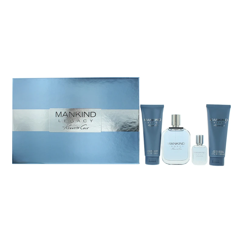 Image of Kenneth Cole Mankind Legacy Gift Set 100ml Eau de Toilette + 30ml Eau de Toilette + 100ml Aftershave Balm + 100ml Shower Gel