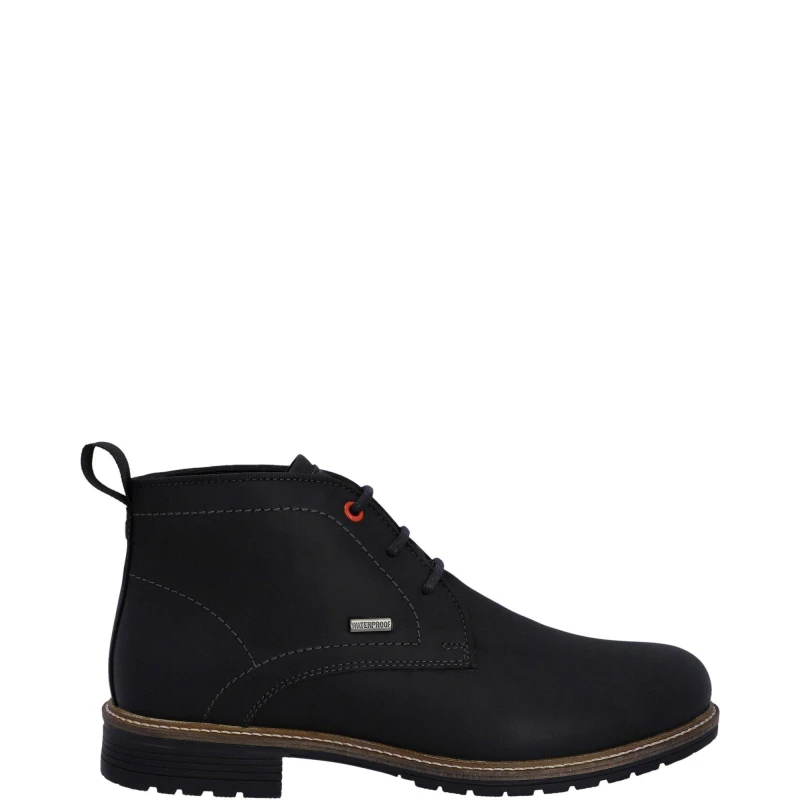 Image of Hunter Mens Jura Leather Desert Ankle Boots UK Size 7 (EU 41) Black HUN129-BLACK-7
