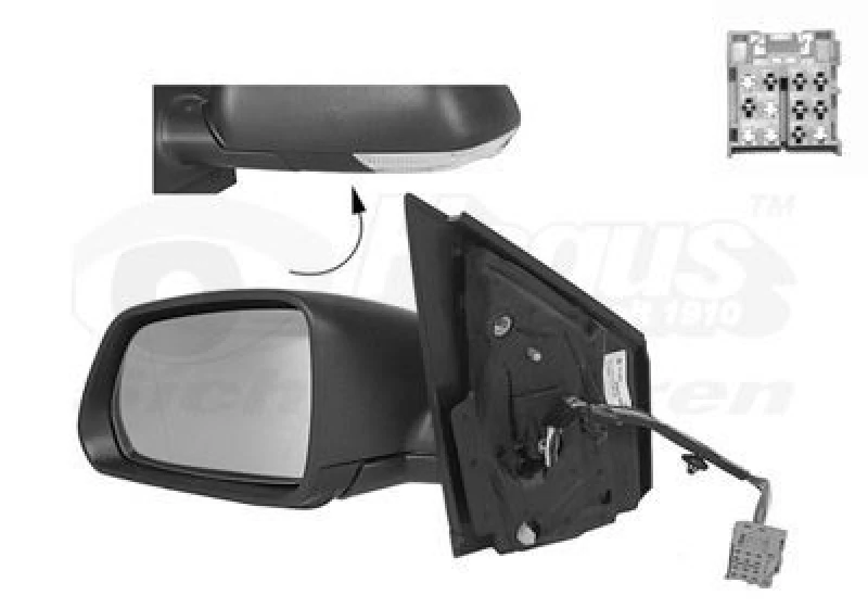 Image of VAN WEZEL Wing mirror VAN WEZEL 5828807