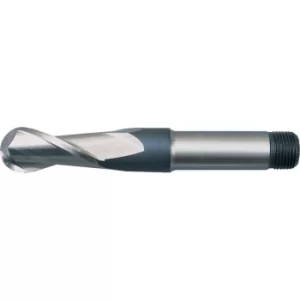 Image of 1.1/4"X1.1/4" HSS 2 Flute Threaded Shank Ball Nosed Slot Drills