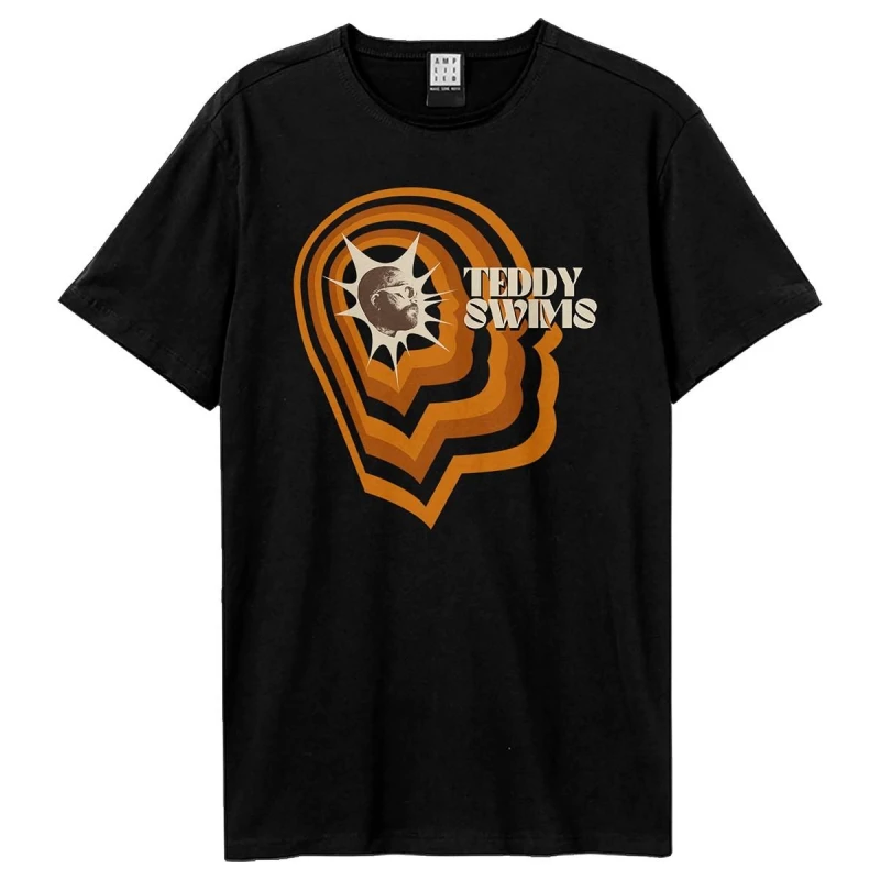 Image of Amplified Amplified Men Bang Teddy Swims T-Shirt in Black Size: X-Small Black XS Male 5063852071708
