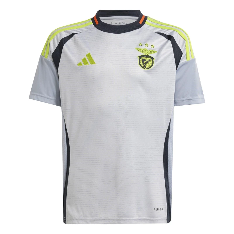 Image of adidas Benfica Third Shirt 2024 2025 Juniors Grey male 9-10 Years