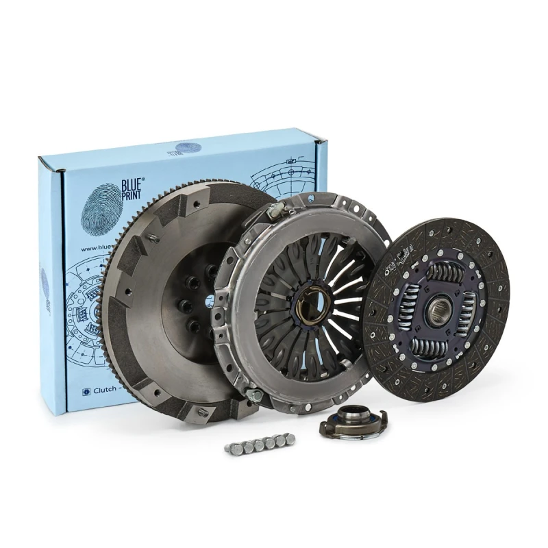 Image of Blue PRINT ADG03098 Clutch with synthetic grease, with bolts/screws, four Piece, Conversion from dual-mass flywheel to single-mass flywheel Clutch Ki