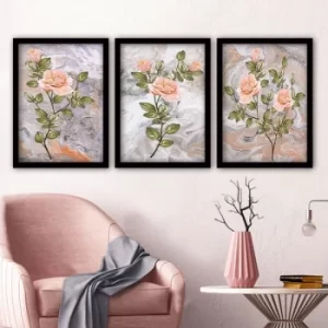 Image of 3SC90 Multicolor Decorative Framed Painting (3 Pieces)
