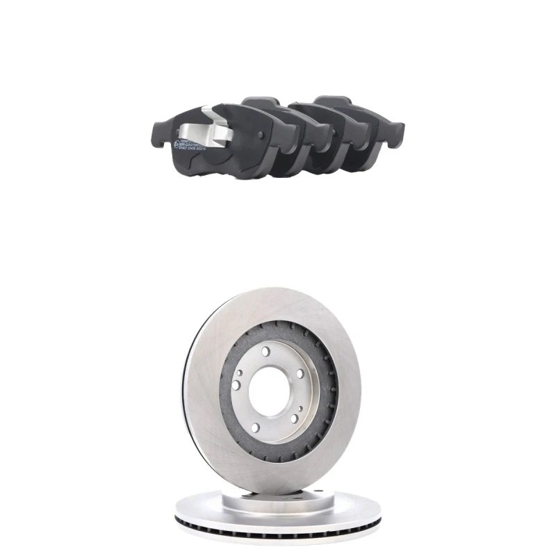 Image of RIDEX 3405B3173 Brake disc and pads set Front Axle, Brake Disc Type: Vented, not prepared for wear warning indicator Brake Set,disc brakes (3405)