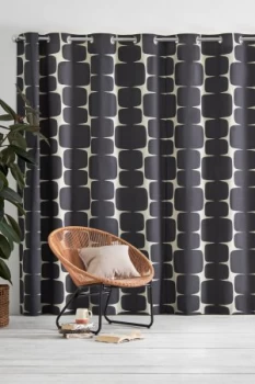 Image of Scion lohko Eyelet Curtains Black