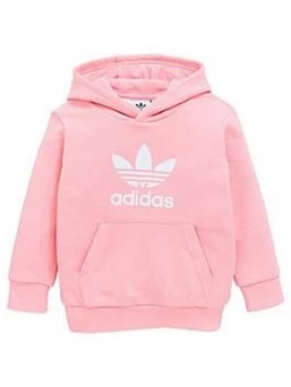 Image of Boys, adidas Originals Younger Kids Trefoil Hoodie - Pink, Size 0-3 Months