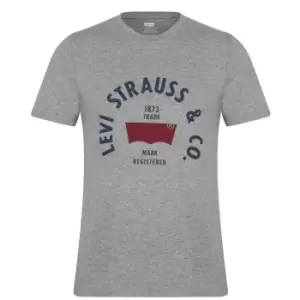 Image of Levis Varsity Circle T Shirt - Grey