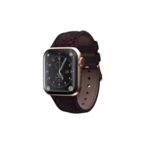 Image of Njord byELEMENTS Eldur Watch Strap for Apple Watch 44/45mm Strap Smartwatch Brown Purple Apple Watch 1-7 SE 44-45mm Salmon leather Silicone Vega