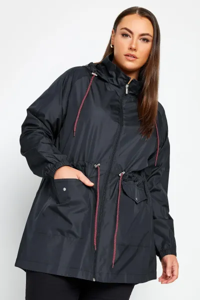 image of Yours Lightweight Parka Navy, Blue, Size 34-36, Women