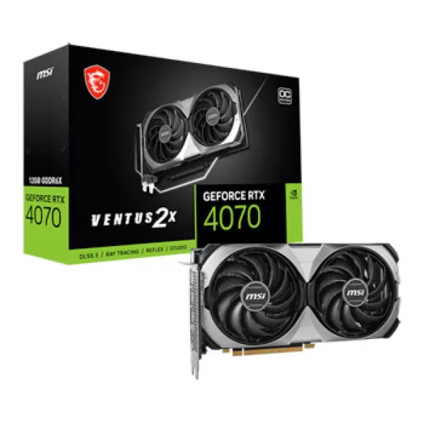 Image of MSI GeForce RTX 4070 VENTUS 2X E 12G OC NVIDIA 12 GB GDDR6X