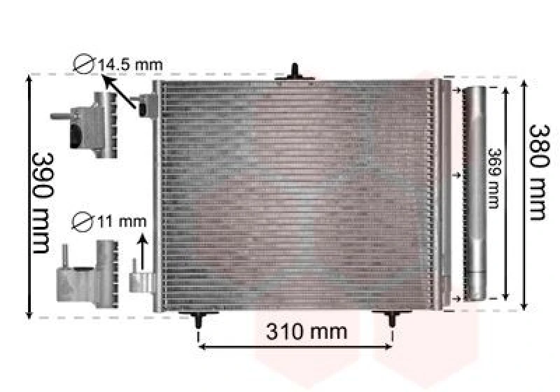Image of VAN WEZEL Air conditioning condenser VAN WEZEL 40005295
