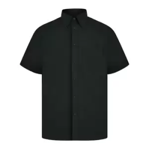 image of Absolute Apparel Mens Short Sleeved Oxford Shirt (2XL) (Black)