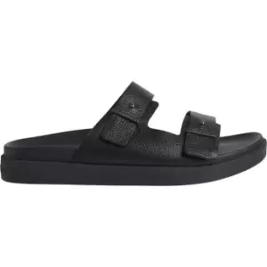 image of Calvin Klein Double Strap Sandal Lth - Black