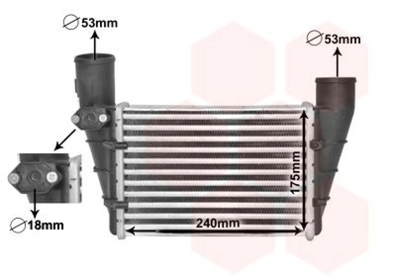 Image of VAN WEZEL Intercooler VAN WEZEL 03004112
