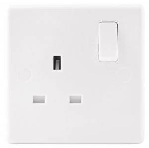 Image of Wickes 13A Slimline Single Switched Socket - White