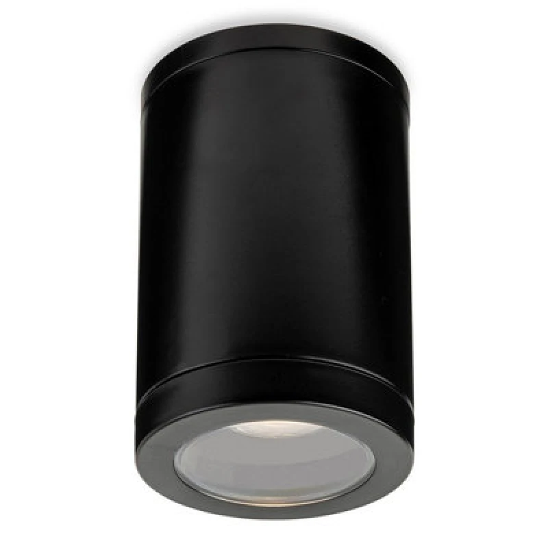 Image of Luminosa Lighting Luminosa Firstlight Max Resin Flush Ceiling Fitting Black 1Xgu10 Ip65
