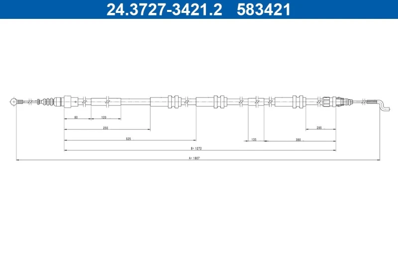 Image of Handbrake cable ATE 24.3727-3421.2