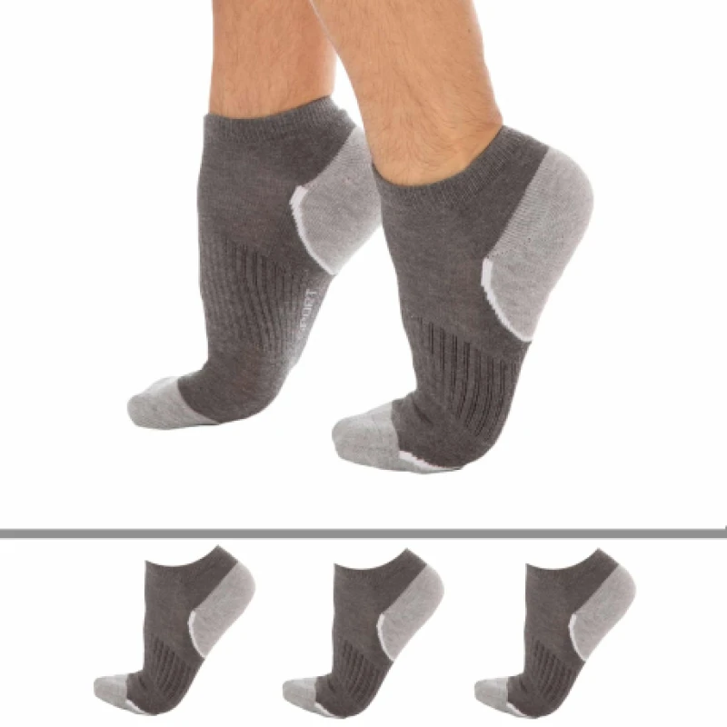 Image of DIM 3 Pack Sport Socks - Grey 43/46
