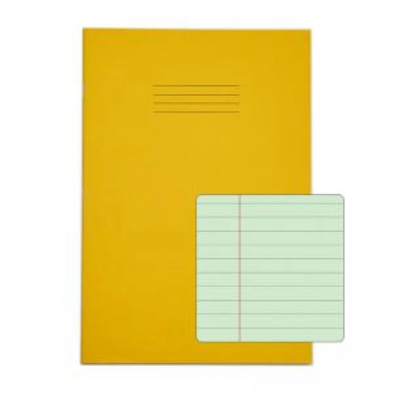 Image of Rhino A4 Special Exercise Book 48 Page Ruled F8M Yellow with...