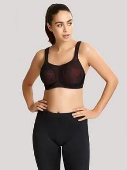 Panache Sport Wired Sports Bra - Black Coral, Black/Coral, Size 36Hh, Women