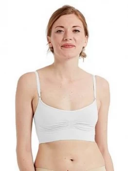 Image of Pretty Polly Seamless Eco-Wear Bralette - White, Size S-M, Women