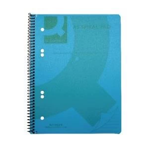 Image of Q-Connect Spiral Bound Polypropylene Notebook 160 Pages A5 Blue Pack