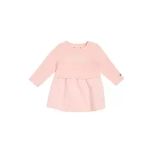 Image of Tommy Hilfiger Baby Curved Monotype Dress L/S - Pink