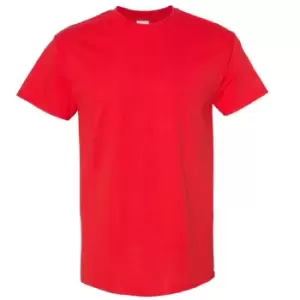 image of Gildan Mens Heavy Cotton Short Sleeve T-Shirt (5XL) (Red)