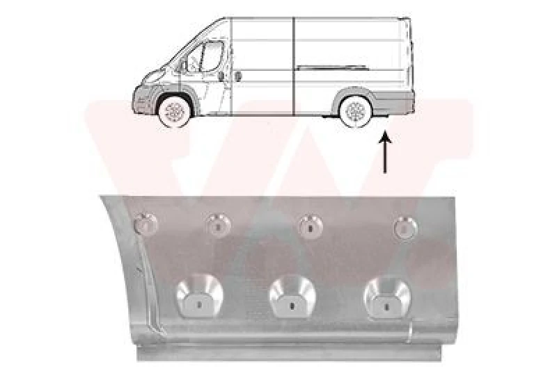 Image of VAN WEZEL Side panel VAN WEZEL 1651133