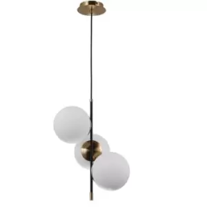 Italux Lighting - Italux Stelia Modern 3 Light Globe Pendant Ceiling Light, E14