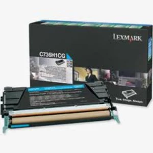 image of Lexmark C736H1CG Cyan Laser Toner Ink Cartridge