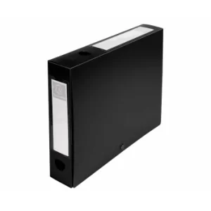 Image of Exacompta PP Opaque Filing Box A4 60mm, Black, Pack of 10