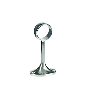 image of Wickes Interior Decorative Centre Rail Bracket - 25mm Brushed Nickel