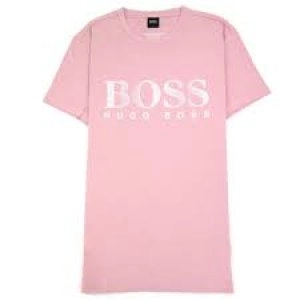 image of Hugo Boss UV Protection Beach T-Shirt Pink Size 2XL Men