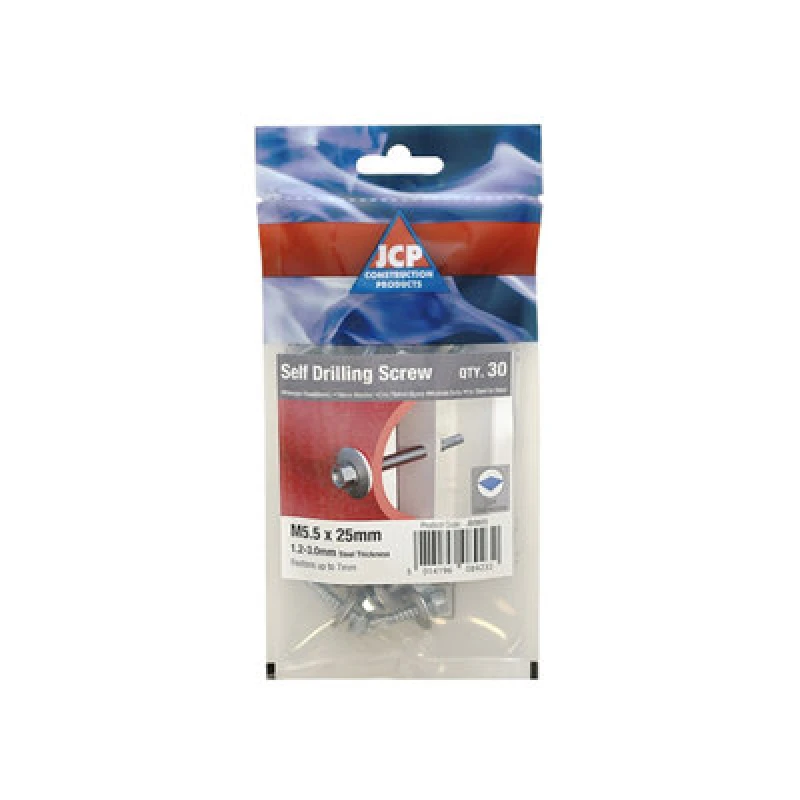 Image of Jcp Fixings Metalfix Self-Drilling Screws 5.5 X 25mm - Fjjbmfl55025W16 - Perfect For Light Sections - Box Of 150