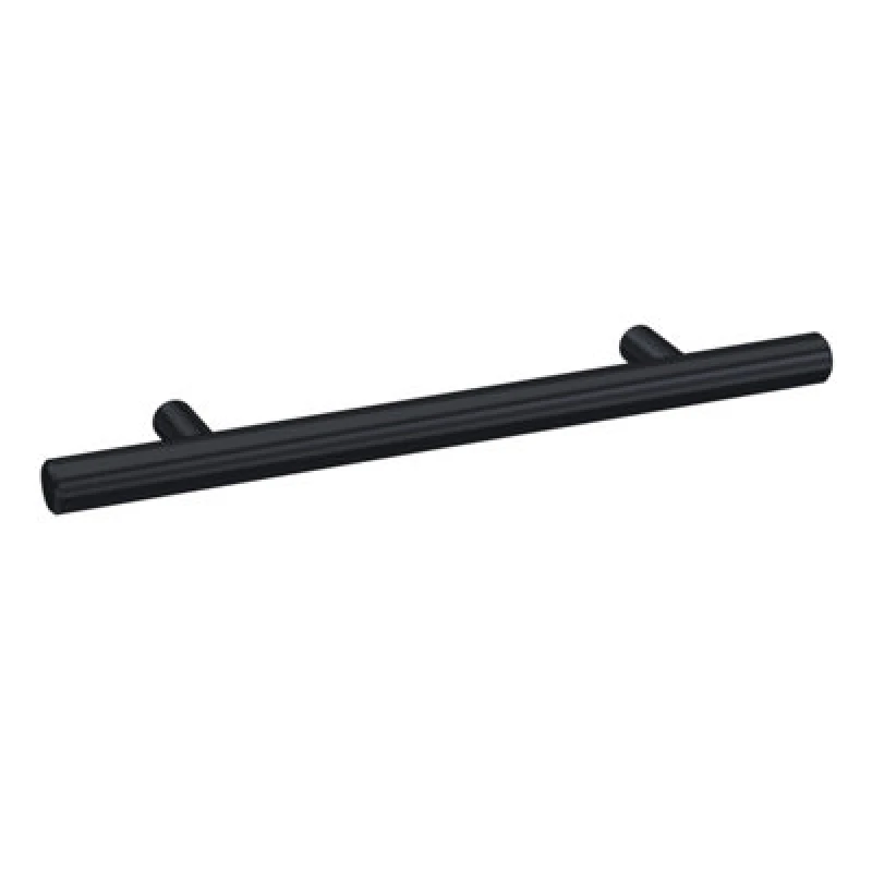 Image of Hudson Reed Bar Furniture Handle Brass Built, Modern Bathroom Furniture Accessories In Matt Black Finish, 155mm