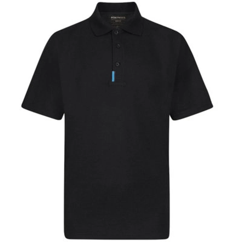 Image of Portwest WX3 Polo Shirt T720BKR6XL Colour: Black