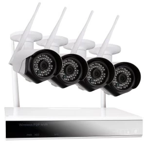 Image of electriQ 4 Camera 1080p HD WiFi CCTV System - No Hard Drive