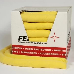 Image of Fentex 8cm x 1.2M Chemical Socks 80 litre Yellow 20 Pack