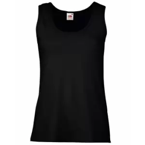 Image of Fruit Of The Loom Ladies/Womens Lady-Fit Valueweight Vest (L) (Black)