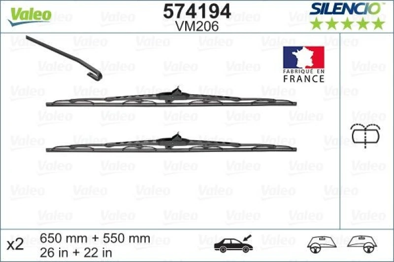 Image of Wiper blade VALEO 574194