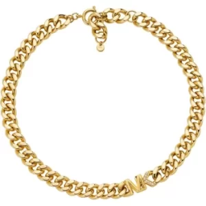 image of Ladies Michael Kors 14K Gold-Plated Statement Logo Collar Necklace