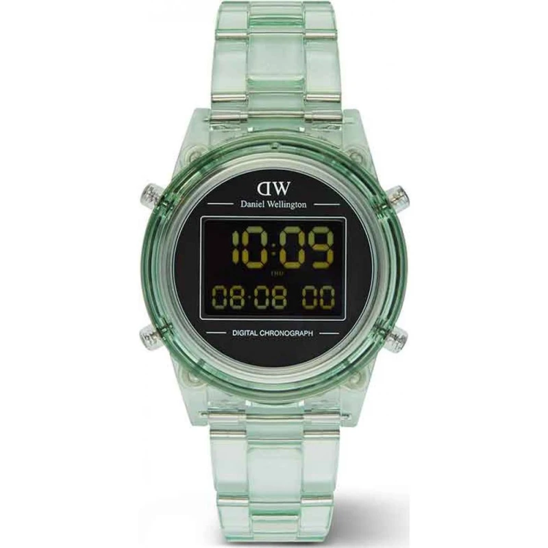 Image of Daniel Wellington Daniel Wellington DW00100763 Retro Digital 36mm Quartz Watch in Green Green One Size Unisex 7315030061284