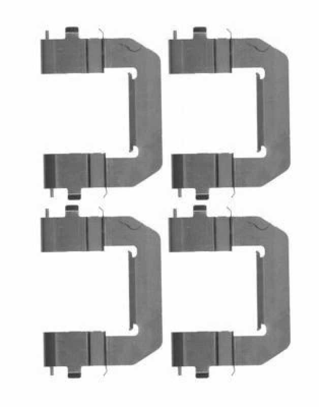 Image of HELLA Brake pad fitting kit HELLA 8DZ 355 204-221