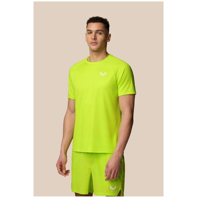 Image of Castore Adapt T-Shirt Acid Lime/White male Sml