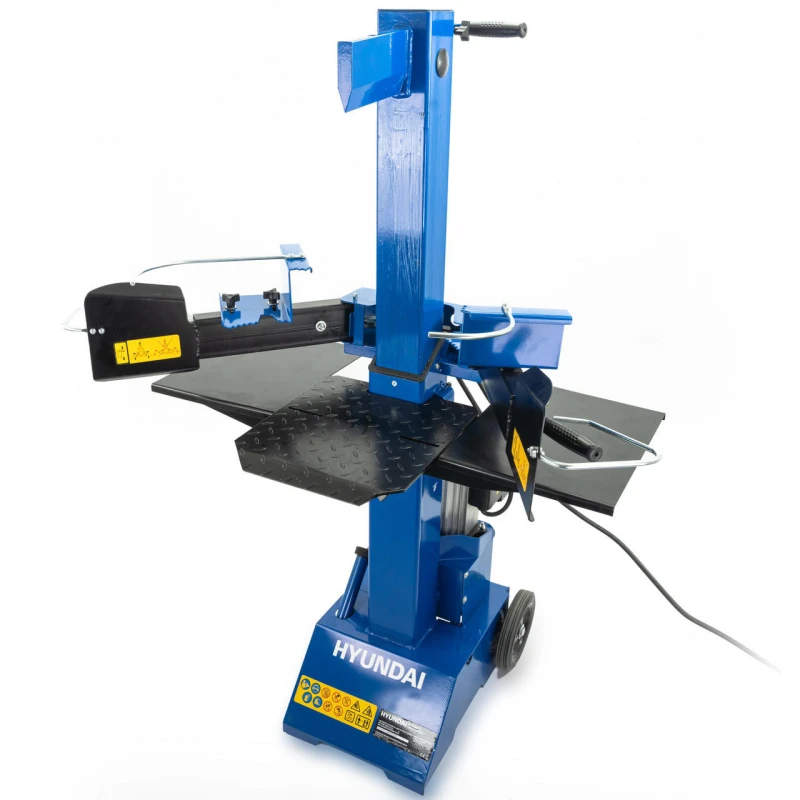 Image of Hyundai 8 Tonne Vertical Electric Log Splitter with Hydraulic Ram, Dual Handle Control 550mm Length