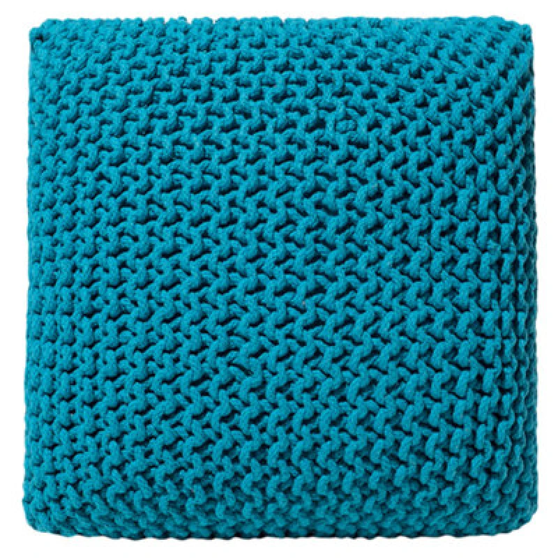 Image of Beliani Pouffe Conrad Cotton Sea Blue