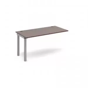 Image of Connex add on unit single 1400mm x 800mm - silver frame and walnut top